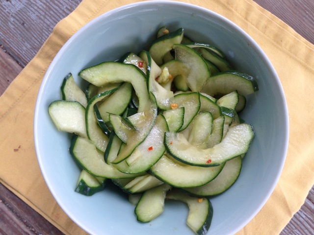 quick pickled cucumber salad