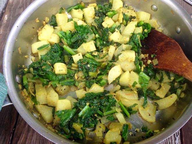 daikon mustard green curry
